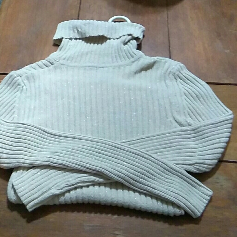 Sparkly turtleneck sweater